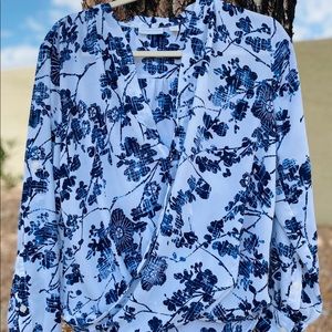A blue New york and company blouse.